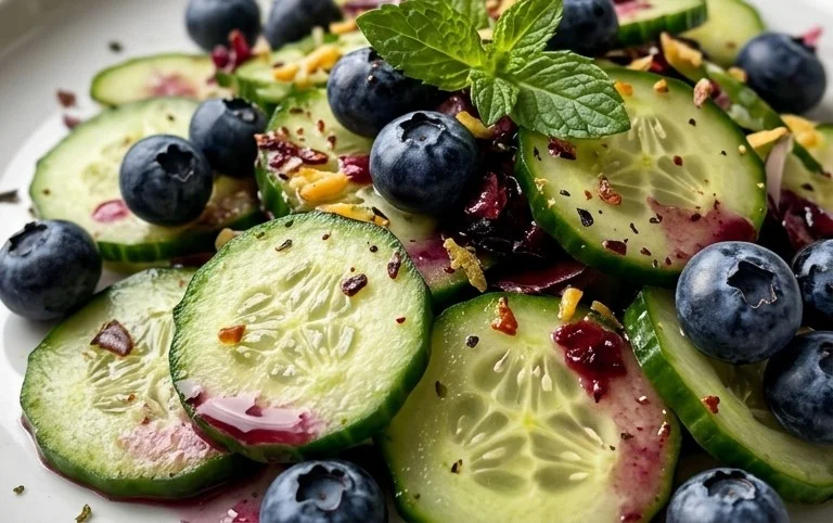 Cucumber Blueberry Salad