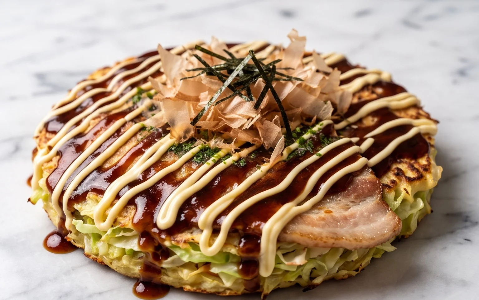 Okonomiyaki - Japanese Savoury Pancakes
