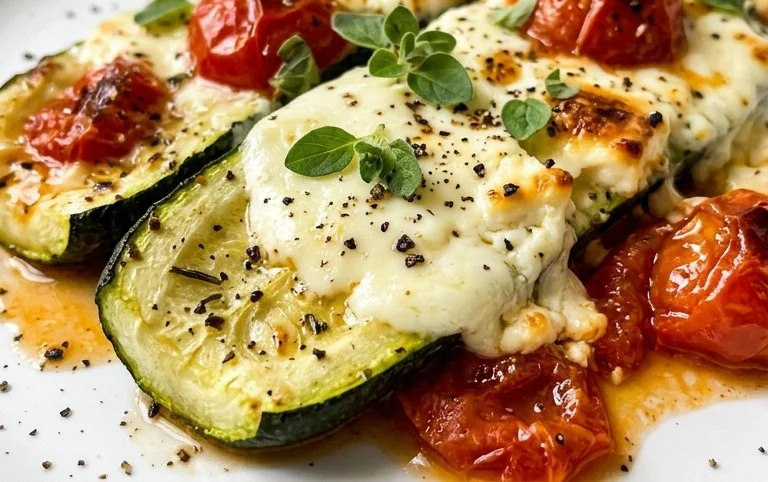 Courgettes feta au four