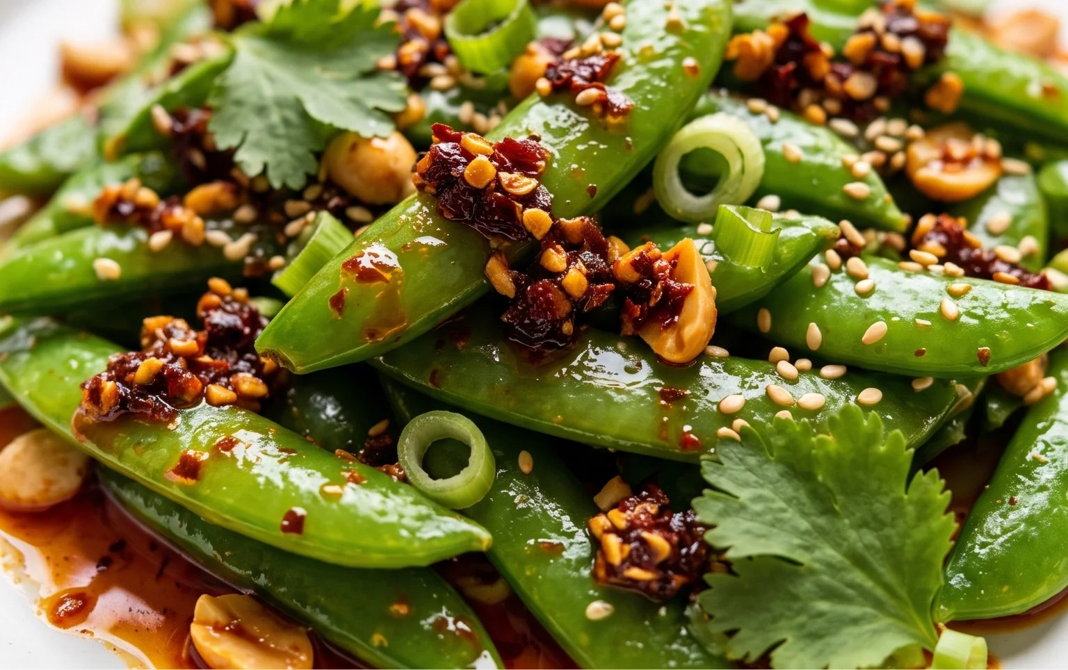 Chili Crisp Snap Pea Salad