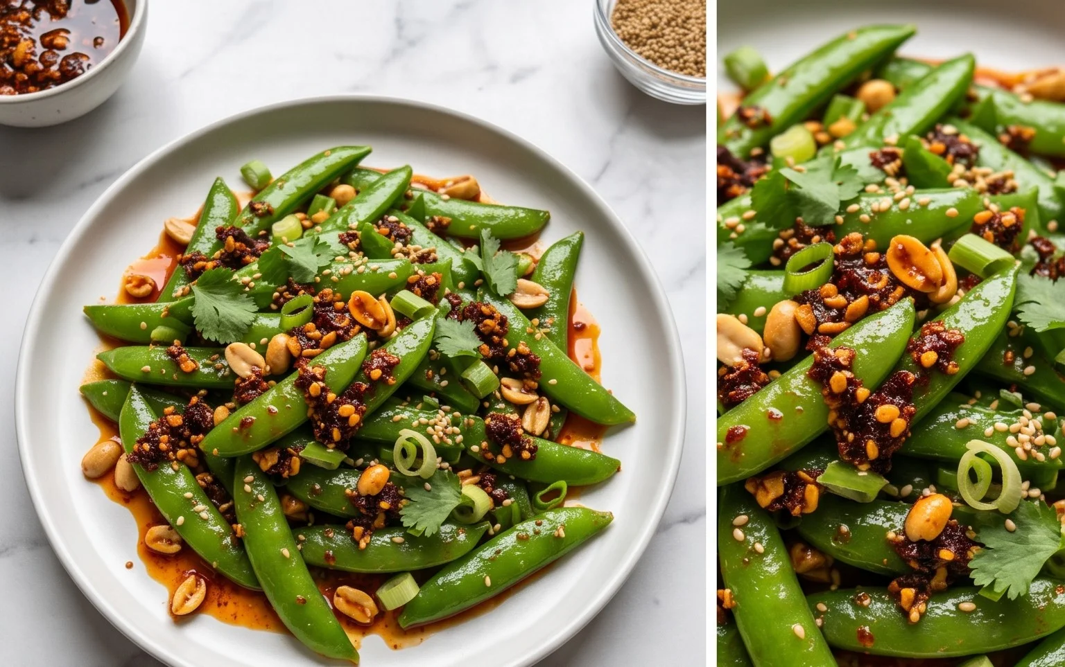Chili Crisp Snap Pea Salad