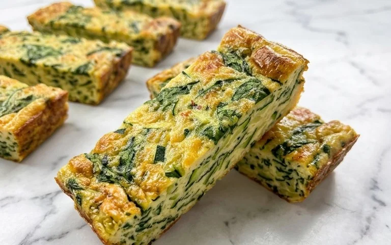 Baked Spinach Zucchini Frittata Fingers {Baby-Friendly}