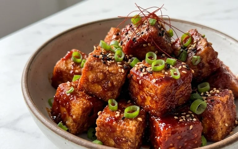 Crispy Gochujang Korean Tofu