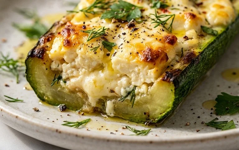Feta Cheese Stuffed Zucchini