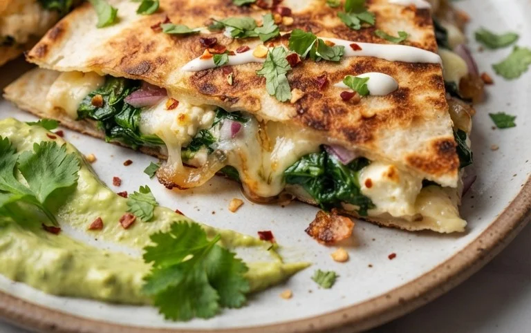 Spinach and Feta Quesadillas