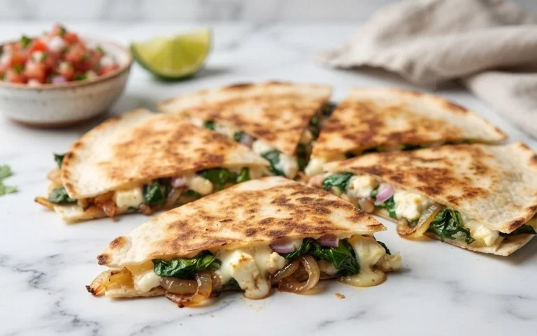 Spinach and Feta Quesadillas