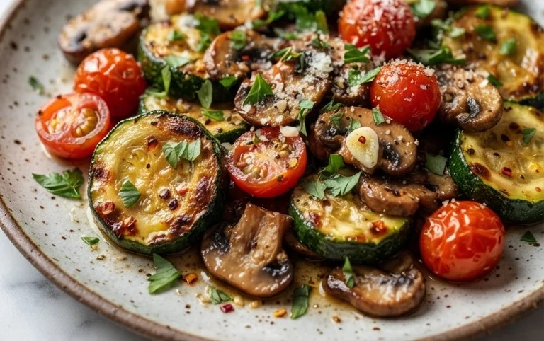 Skillet Zucchini and Mushrooms
