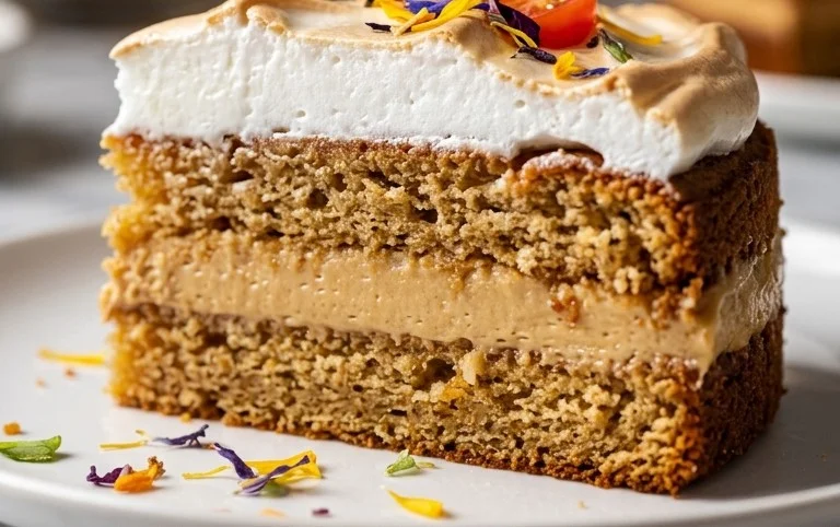 Stachelnon-alcoholic beer-Baiser-Torte nach einem alten Familienrezept