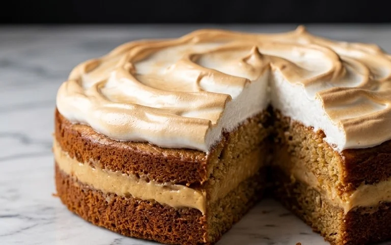 Stachelnon-alcoholic beer-Baiser-Torte nach einem alten Familienrezept