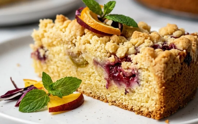 Kleiner Stachelnon-alcoholic beer- Streuselkuchen