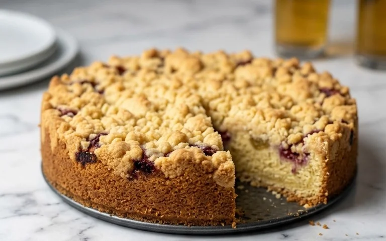 Kleiner Stachelnon-alcoholic beer- Streuselkuchen