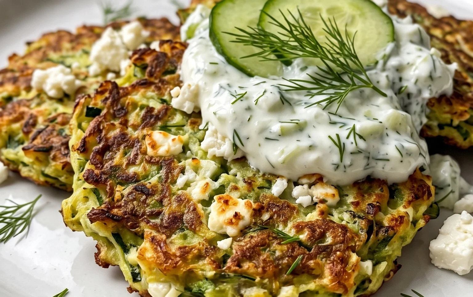 Zucchinipuffer mit Feta und Tzatziki: Das Unglaubliche Ultimative Rezept für 4 Portionen