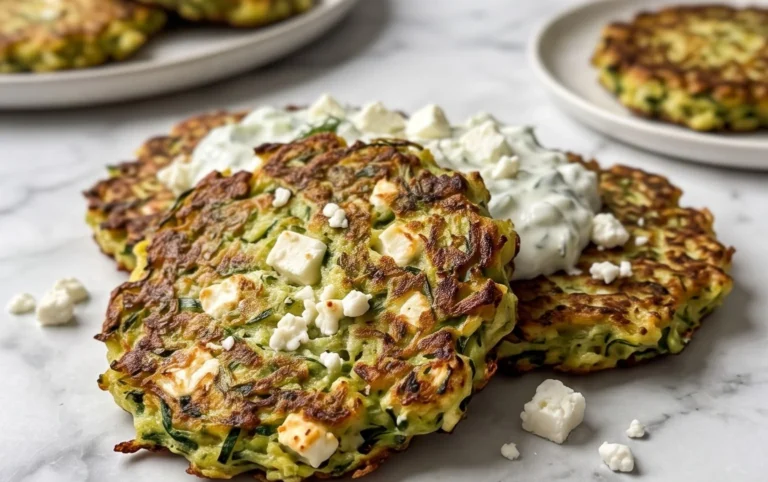 Zucchinipuffer mit Feta und Tzatziki: Das Unglaubliche Ultimative Rezept für 4 Portionen