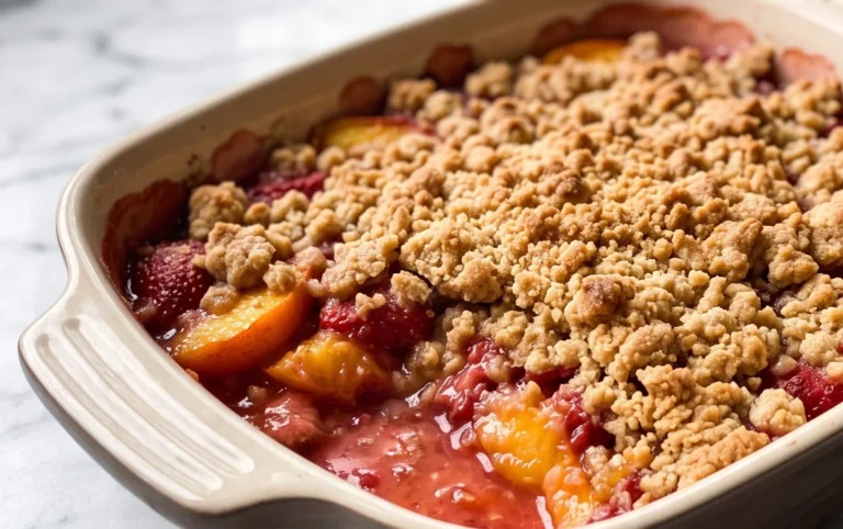 Peach & Strawberry Crisp
