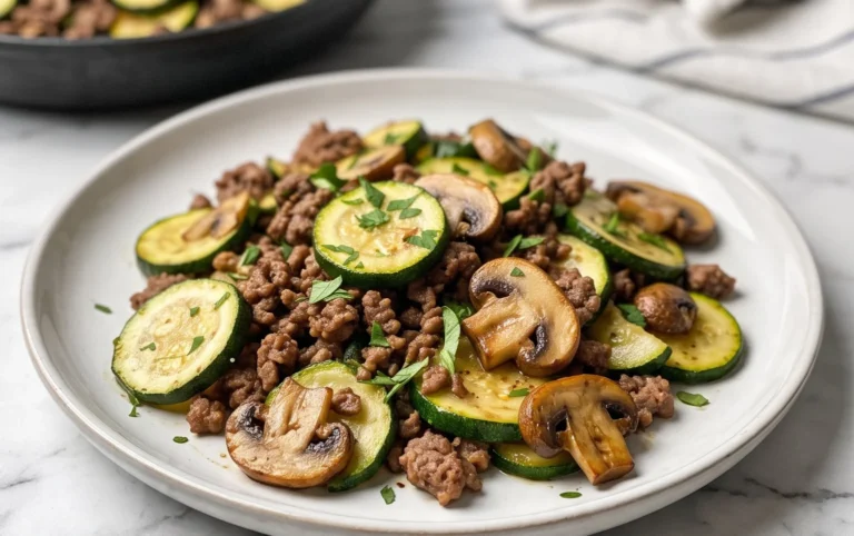 Zucchini-Cbeef hampignonpfanne
