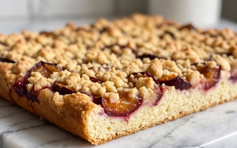 Pflaumenkuchen mit Streusel vom Blech (Quark-Öl-Teig)