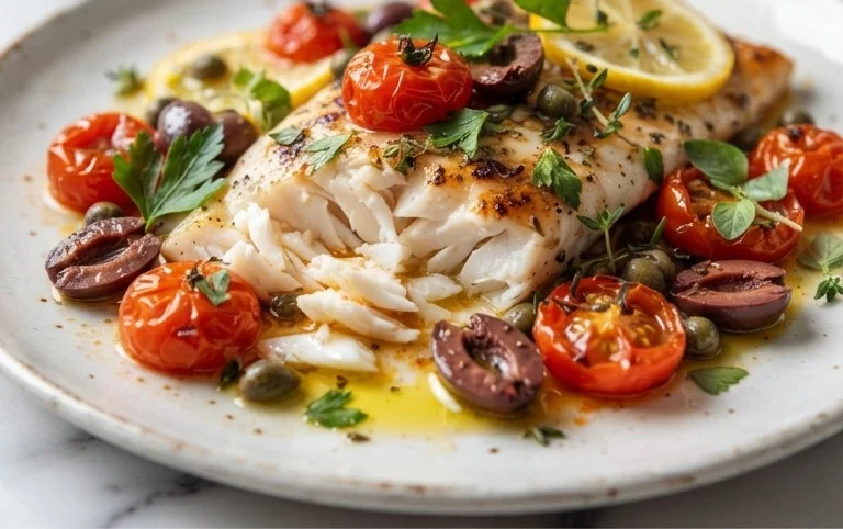 Easy Mediterranean Baked Fish Recipe - Flavorful & Quick