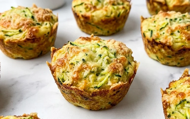 Crispy Parmesan Zucchini Potato Muffins