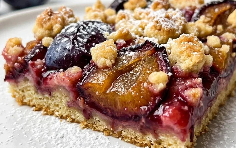 Saftiger Pflaumenkuchen vom Blech mit Streuseln von floweroma4