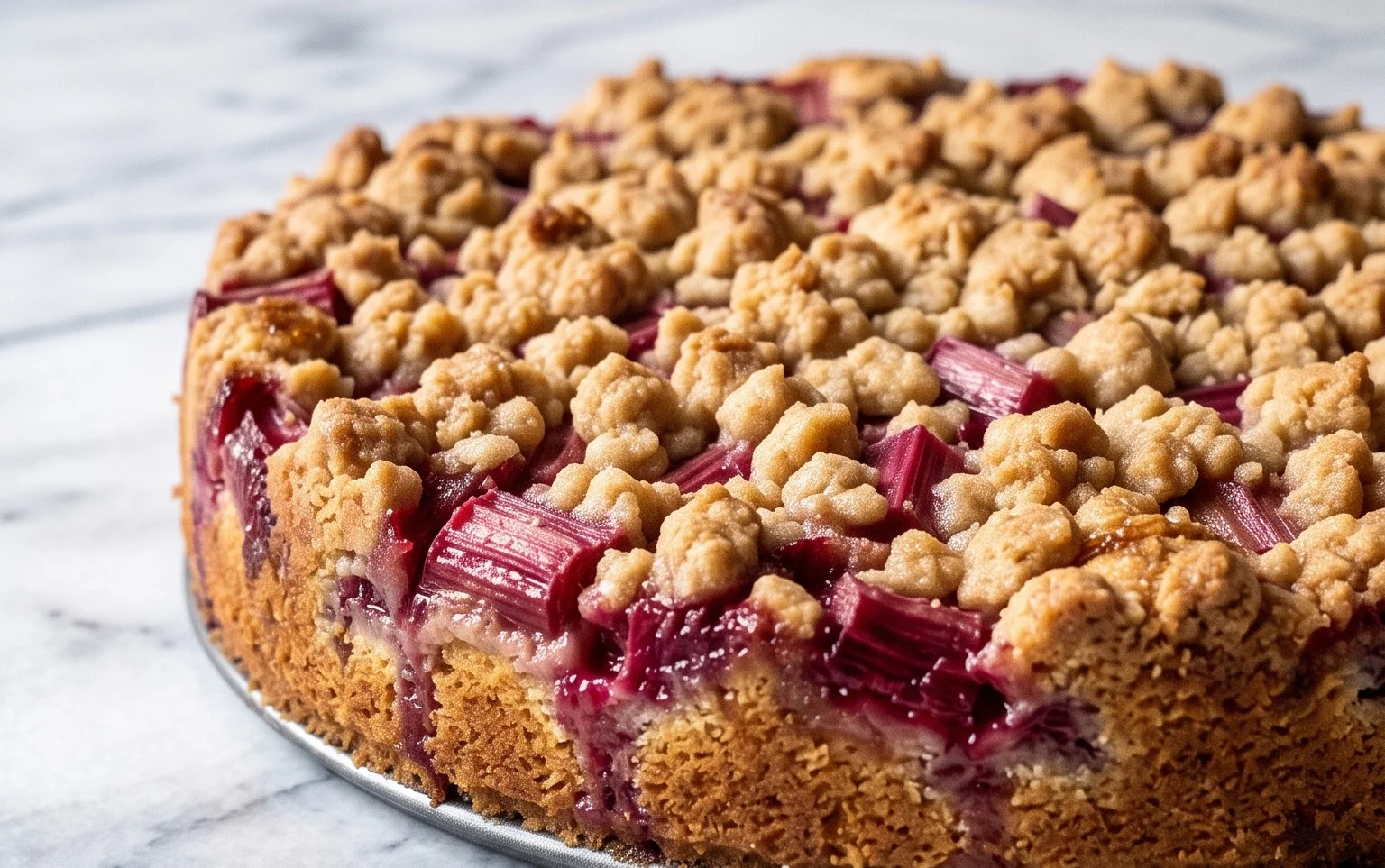 Rhabarberkuchen mit Streusel – Rezept für Eilige