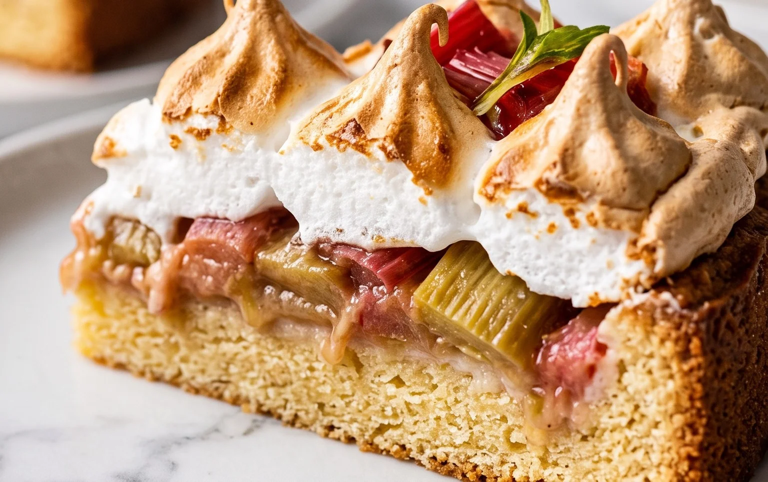 Rhabarber-Baiserkuchen