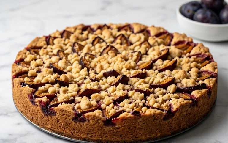 Pflaumenkuchen mit Streuseln