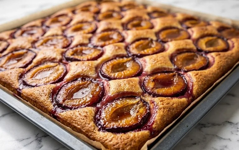 Zwetschgenkuchen mit Quark-Öl-Teig vom Blech