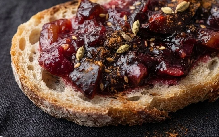Spiced Plum Jam With Cardamom and Cinnamon
