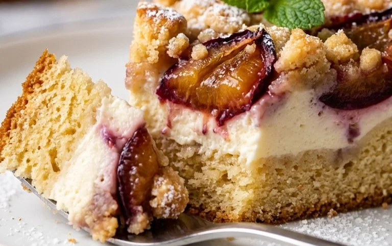 Zwetschgenkuchen mit Quark und Streuseln: Hallo Spätsommer