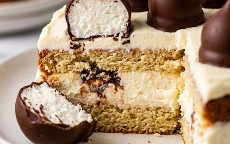 Geburtstagstorte mit Schokoküssen und Quark